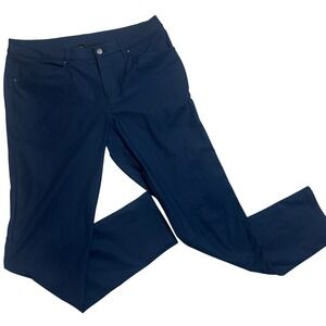 Lululemon ABC Pants Mens 34 Navy Blue Slim Fit Technical Fabric Pants